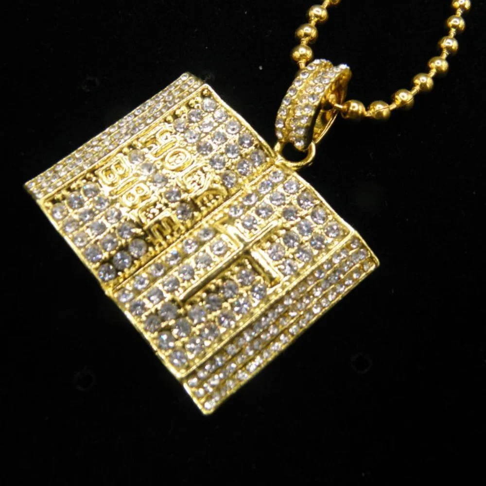 18k Gold plated CZ Cross Bible Pendant - Picture 3 of 7